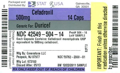 Cefadroxil 500 mg Label Image (Cefadroxil 500 mg Label  42549)